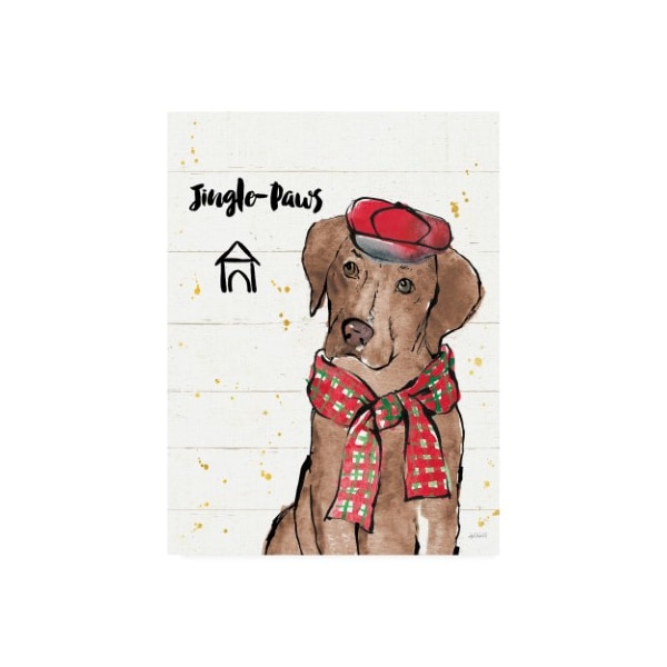 Trademark Fine Art Anne Tavoletti 'Strike A Paws Ii V2 Christmas Jingle Paws' Canvas Art, 14x19 - WAP10393-C1419GG