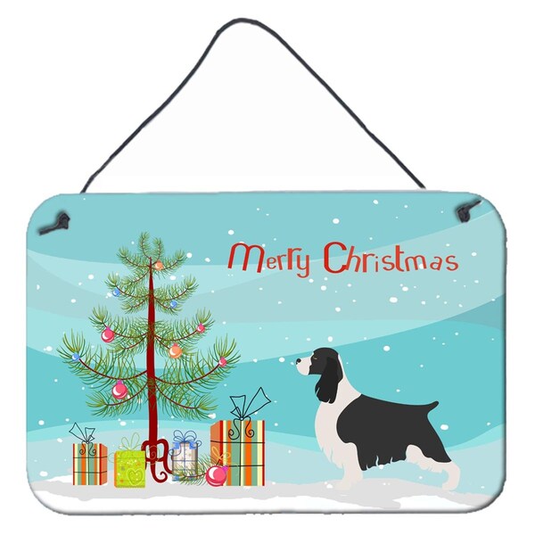 Carolines Treasures English Springer Spaniel Christmas Wall or Door Hanging Prints - BB8435DS812