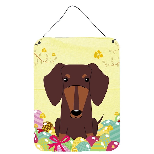 Carolines Treasures Easter Eggs Dachshund Chocolate Wall or Door Hanging Prints - BB6131DS1216