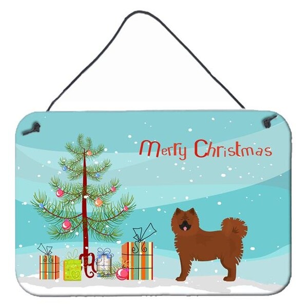 Carolines Treasures Carolines Treasures CK3454DS812 Eurasier or Eurasian dog Christmas Tree Wall or Door Hanging Prints - CK3454DS812