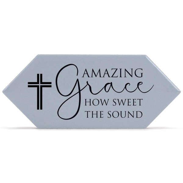 Dicksons Unisex Amazing Grace How Tabletop Tile, Grey - One Size - TLPT15SGY