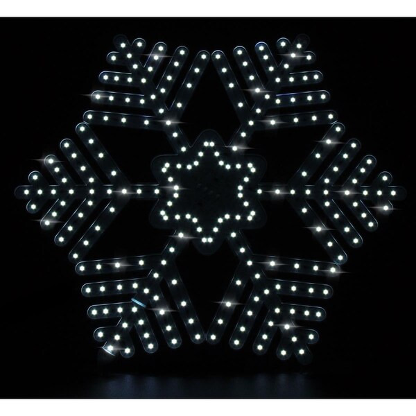 Queens Of Christmas 18 in. LED Snow Tree Snowflake - SF-LED-SFTR18-PW