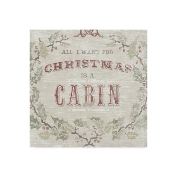 Trademark Fine Art June Erica Vess 'Cabin Christmas Iv' Canvas Art, 18x18 - WAG04745-C1818GG