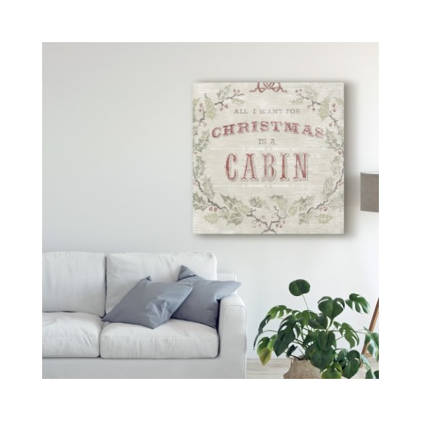 Trademark Fine Art June Erica Vess 'Cabin Christmas Iv' Canvas Art, 18x18 - WAG04745-C1818GG