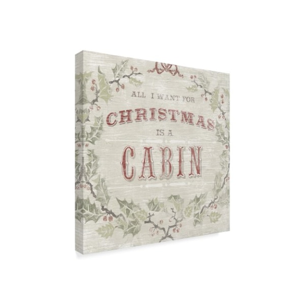 Trademark Fine Art June Erica Vess 'Cabin Christmas Iv' Canvas Art, 18x18 - WAG04745-C1818GG
