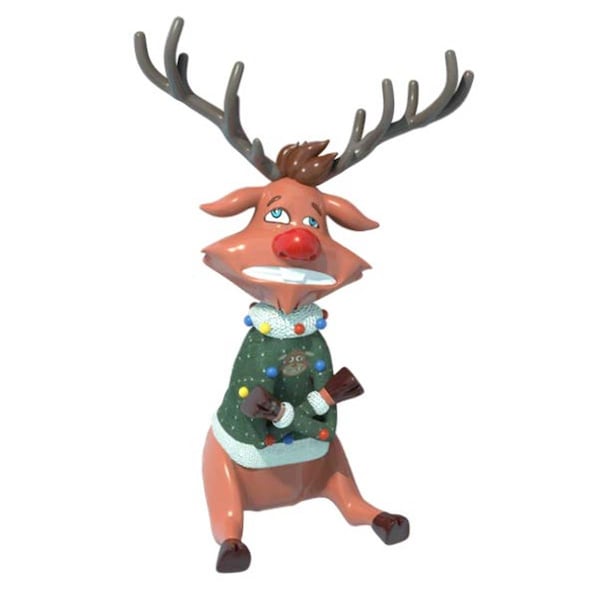 Queens Of Christmas 4.5 ft. Freezing Reindeer Figurine - RNDR-FRZ-56