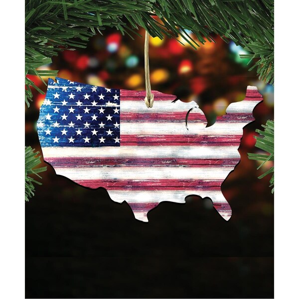 Instrumento Land of the Free Map Wooden Magnet Wall Decor - IN2959967