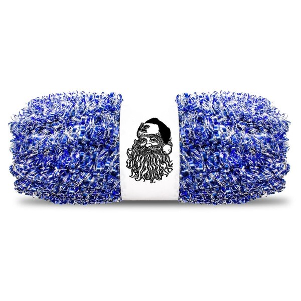 Queens Of Christmas 100 ft. Metallic Tinsel Garland, Blue & Silver - TGAR-100-BLSLV