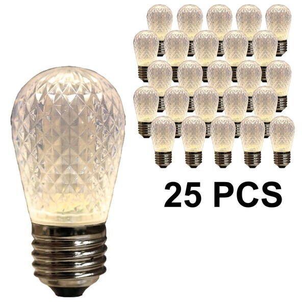 Queens Of Christmas T50 Non-Dimmable Retrofit Lamp, Warm White, 25PK - T50-RETRO-WW-25