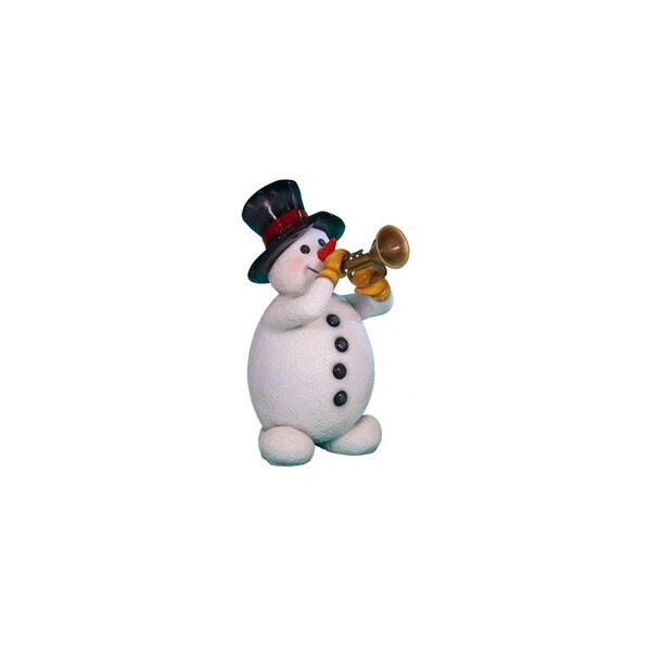 Queens Of Christmas 58 in. Snowman Band Trumpet - WL-SNMN-58-TRMPT