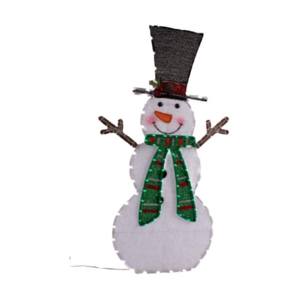 Alta Innova 38 in. Lighted LED Top Hat Green Scarf Snowman, Multi Color - G48 SS202223S