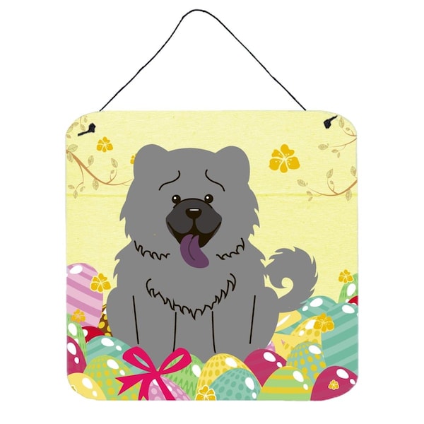 Carolines Treasures Easter Eggs Chow Chow Blue Wall or Door Hanging Prints - BB6139DS66