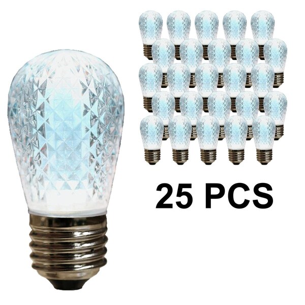 Queens Of Christmas T50 Cool White Dimmable Replacement Bulbs, 25PK - T50-DIM-RETRO-CW-25