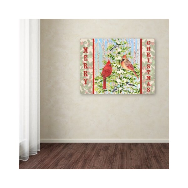 Trademark Fine Art Jean Plout 'Christmas Birds' Canvas Art, 14x19 - ALI17033-C1419GG