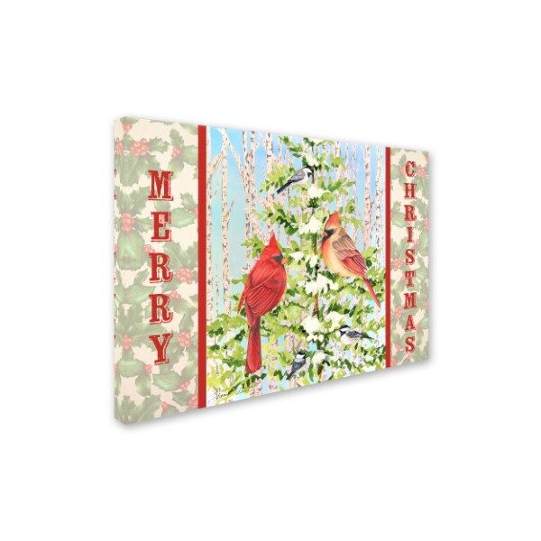 Trademark Fine Art Jean Plout 'Christmas Birds' Canvas Art, 14x19 - ALI17033-C1419GG