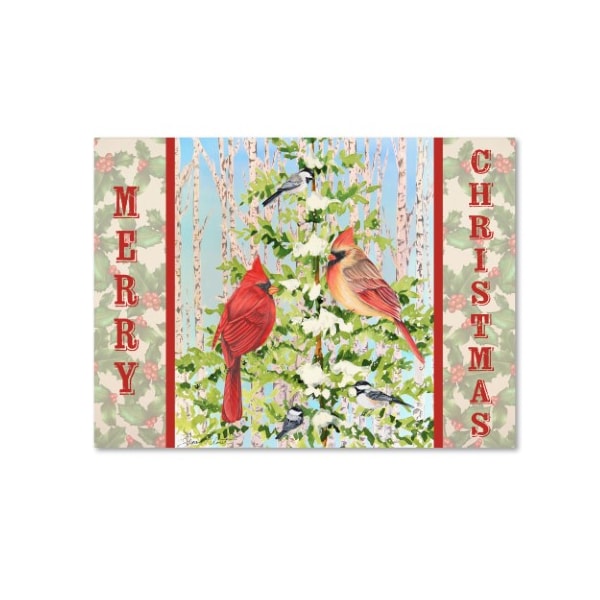 Trademark Fine Art Jean Plout 'Christmas Birds' Canvas Art, 14x19 - ALI17033-C1419GG