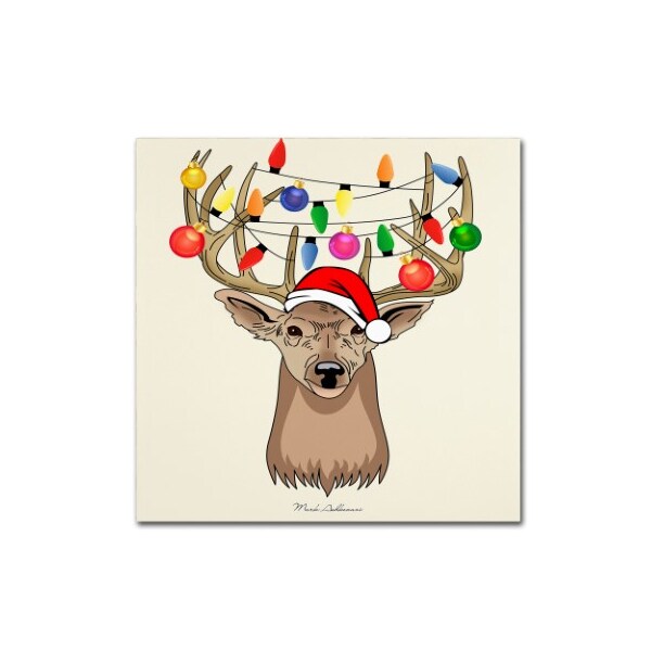 Trademark Fine Art Mark Ashkenazi 'Christmas Deer' Canvas Art, 24x24 - ALI7886-C2424GG