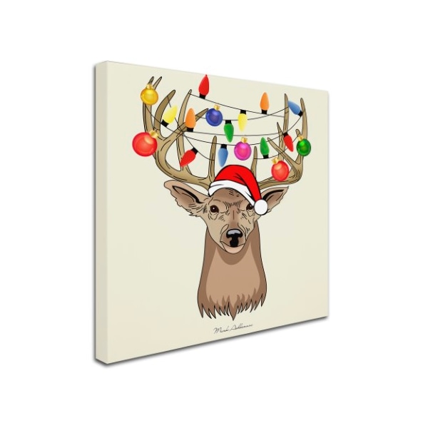 Trademark Fine Art Mark Ashkenazi 'Christmas Deer' Canvas Art, 24x24 - ALI7886-C2424GG