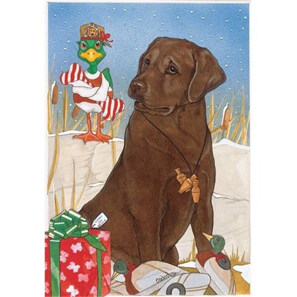 Pipsqueak Productions Pipsqueak Productions C923 Labrador Chocolate Holiday Boxed Cards - C923