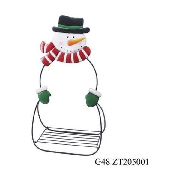 Cosa 33 in. Snowman Plant Stand - Multi Color - CO3321213