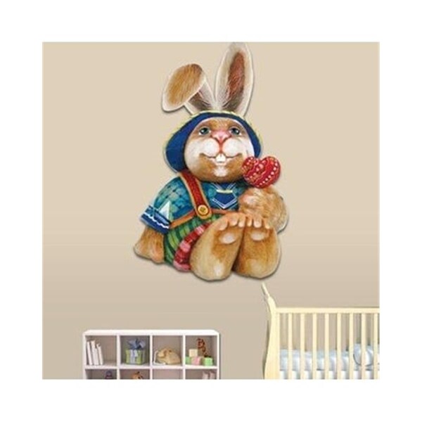 Gloriousgifts 8154422 Baby Bunny Wooden Ornament Set of 2 - GL1800214
