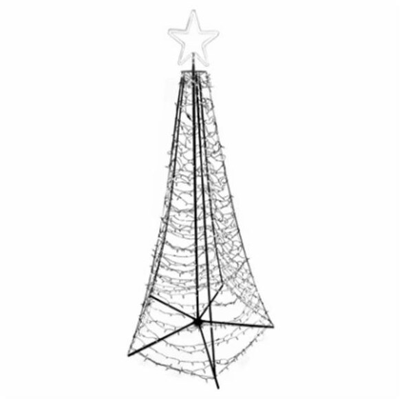 Ledup Manufacturing Group Ledup Manufacturing Group 266897 7.5 ft. Christmas Starry Spire Tree; White - 266897