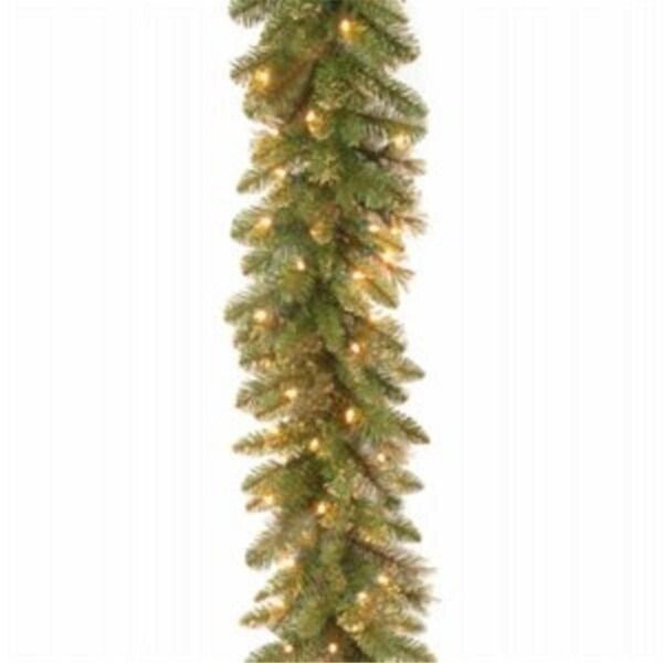 National Target Co National Tree  9 ft. 50-Clear Lights Golden Bristle Lighted Branch Garland - 251262