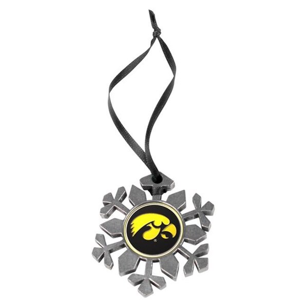 Linkswalker LinksWalker LW-CO3-IAH-SFO Iowa Hawkeyes-Snow Flake Ornament - LW-CO3-IAH-SFO