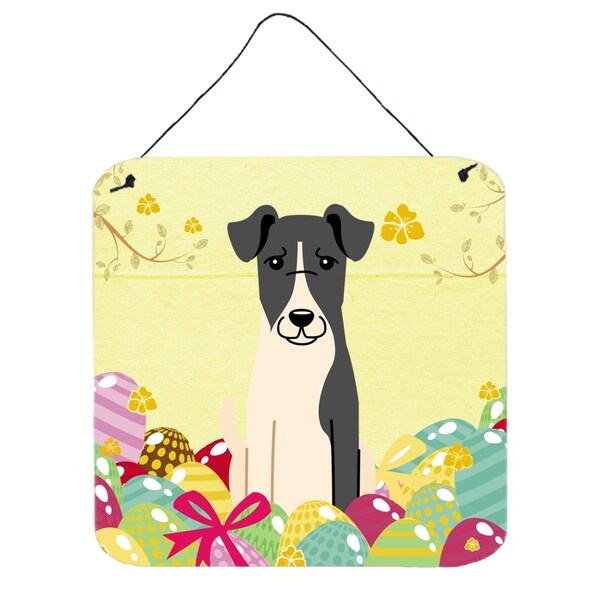 Carolines Treasures Easter Eggs Smooth Fox Terrier Wall or Door Hanging Prints - BB6098DS66