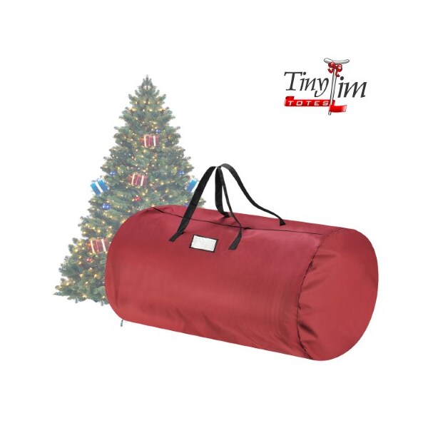 Hastings Home Christmas Tree Storage Bag Fits Up to 12-feet Artificial Tree, Decorations /Inflatables (Red Canvas) - 248226OZY