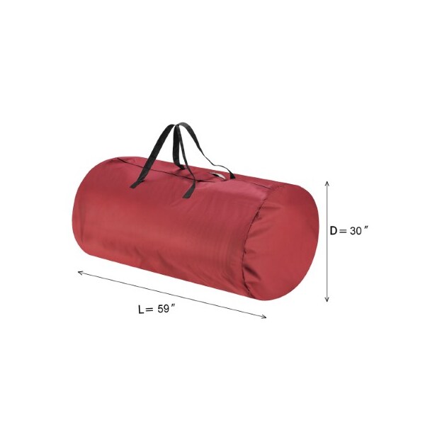 Hastings Home Christmas Tree Storage Bag Fits Up to 12-feet Artificial Tree, Decorations /Inflatables (Red Canvas) - 248226OZY