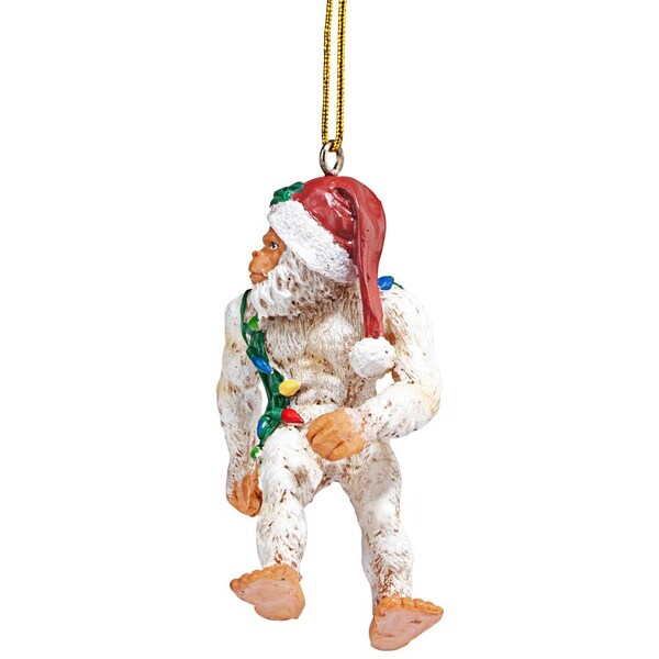 Design Toscano Bigfoot the Abominable Snowman Yeti Holiday Ornament - QS583084