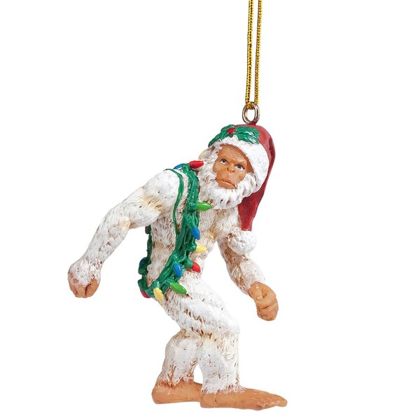 Design Toscano Bigfoot the Abominable Snowman Yeti Holiday Ornament - QS583084