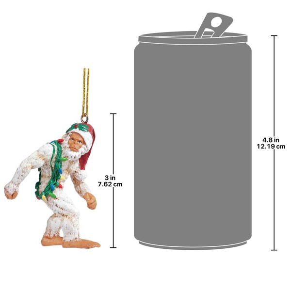 Design Toscano Bigfoot the Abominable Snowman Yeti Holiday Ornament - QS583084