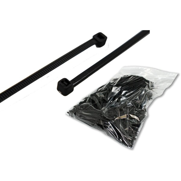 Queens Of Christmas 4 in. Zip Ties, Black, 2000PK - ZIPT-4B-2000PK