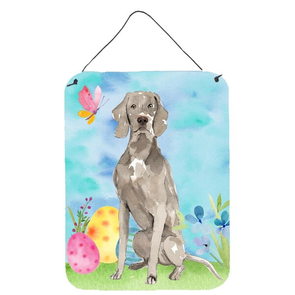 Carolines Treasures Easter Eggs Weimaraner Wall or Door Hanging Prints - CK1896DS1216