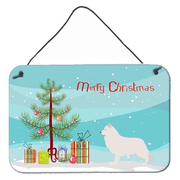 Carolines Treasures Berger Blanc Suisse Christmas Wall or Door Hanging Prints - BB8454DS812