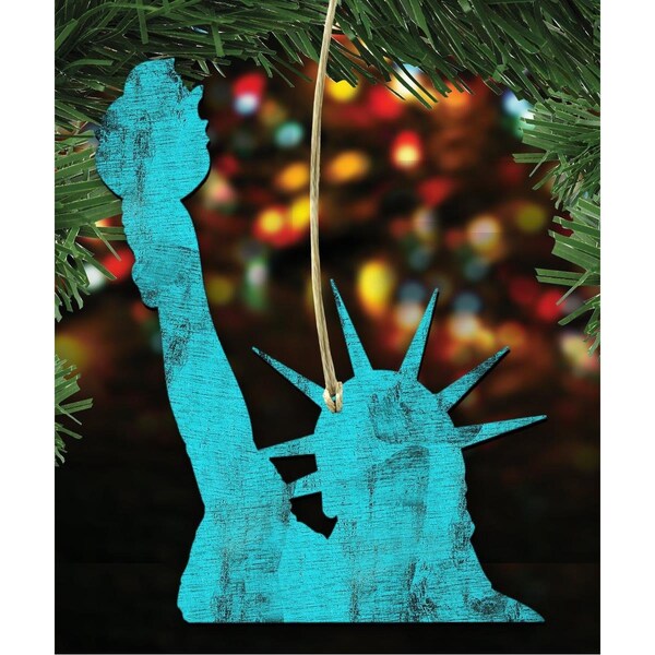 Designocracy Lady Liberty USA Wooden Magnet - 99918M