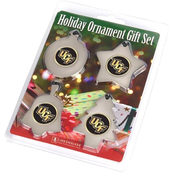 Linkswalker LinksWalker LW-CO3-UCF-ORN4PK Central Florida Knights-Ornament Gift Pack - LW-CO3-UCF-ORN4PK