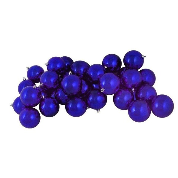 Northlight Seasonal Northlight Seasonal 31752603 Shatterproof Shiny Royal Blue Christmas Ball Ornaments - 31752603