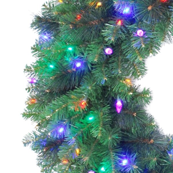 Celebrations Platinum Celebrations Platinum 36 in. D LED Prelit Multicolored Mixed Pine Christmas Wreath - MPWR-36-WAC6MUA