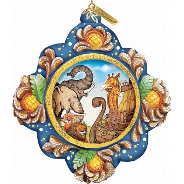Gloriousgifts General Holiday Noah Ark Ornament 4.5 in. - GL72517