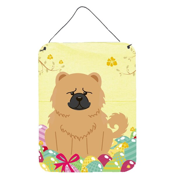 Carolines Treasures Easter Eggs Chow Chow Cream Wall or Door Hanging Prints - BB6144DS1216