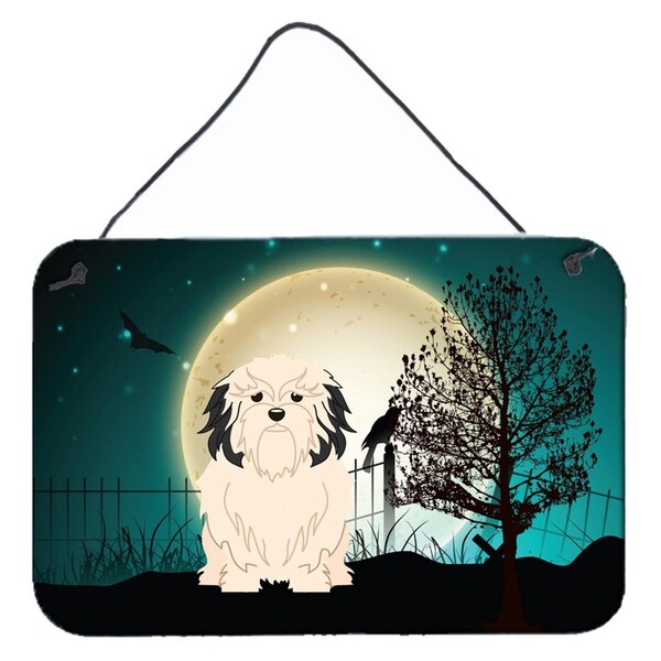 Carolines Treasures Halloween Scary Lowchen Wall or Door Hanging Prints - BB2209DS812