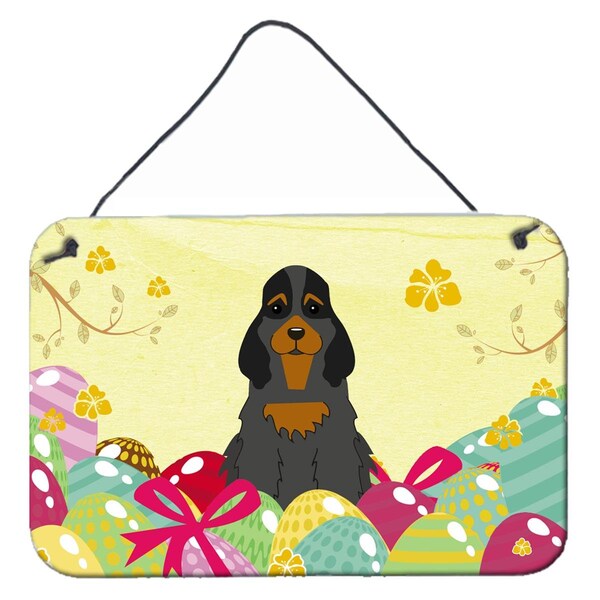 Carolines Treasures Easter Eggs Cocker Spaniel Black Tan Wall or Door Hanging Prints - BB6093DS812