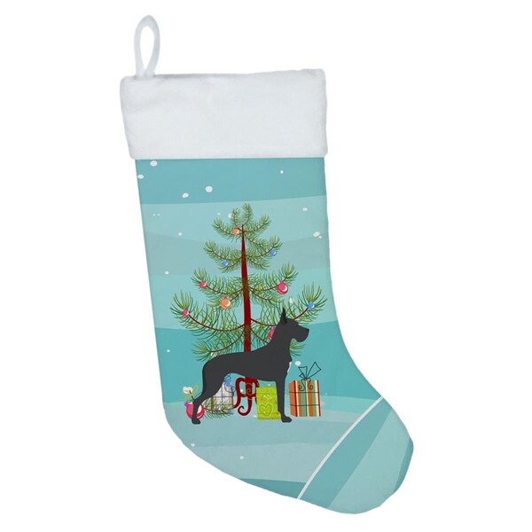 Carolines Treasures Carolines Treasures BB2993CS Great Dane Merry Christmas Tree Christmas Stocking - BB2993CS