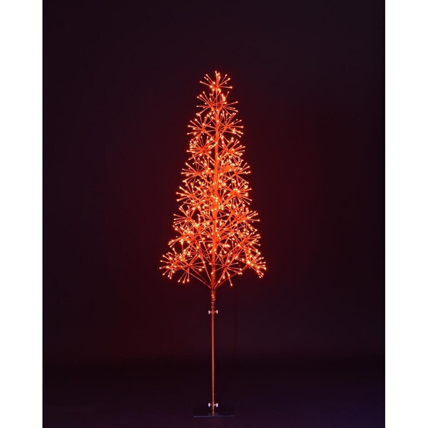 Queens Of Christmas 6 ft. Orange Starburst LED Tree - LED-TR3D06-LOR