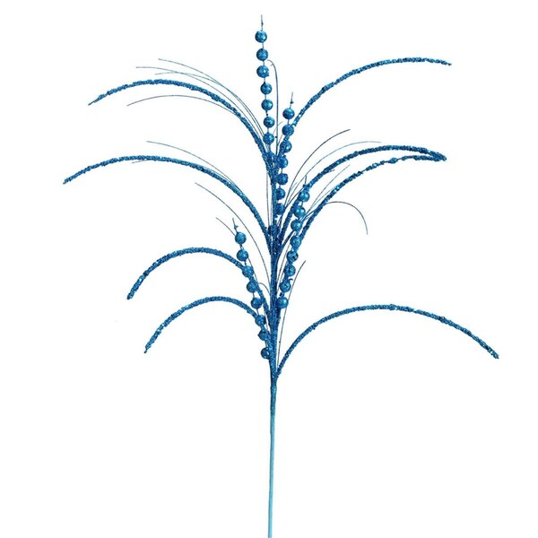 Vickerman 29 in. Turquoise Glitter Harvest Spray, 6PK - QG192412