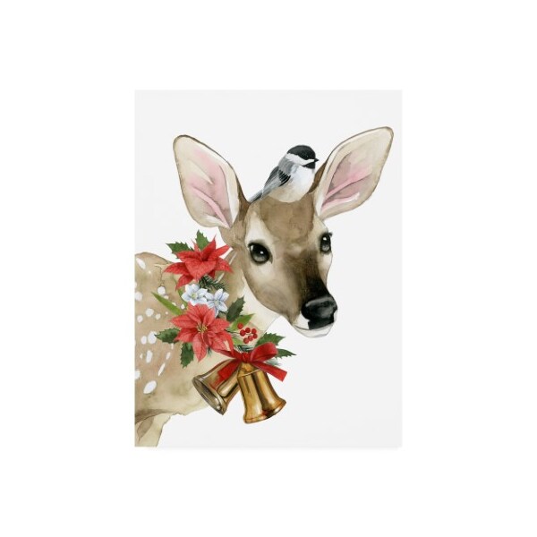 Trademark Fine Art Grace Popp 'Deer Christmas I' Canvas Art, 18x24 - WAG10217-C1824GG