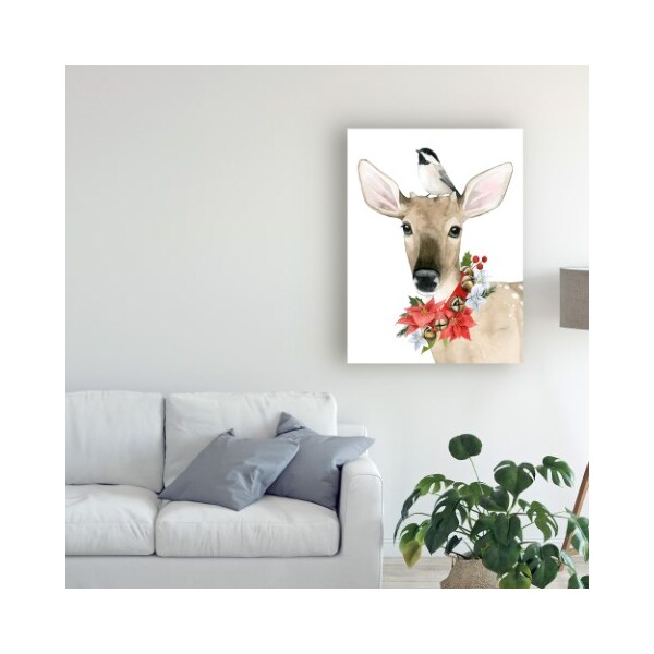 Trademark Fine Art Grace Popp 'Deer Christmas Ii' Canvas Art, 35x47 - WAG10218-C3547GG